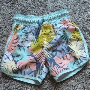 Cat & Jack Kids Swim Trunks - Multicolor Tropical Print